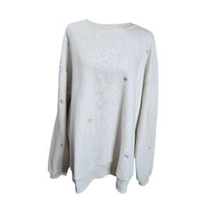 ⭐️Mojo Provo" Magic Charms Crew" Cream Embroidered Sweatshirt Sz 2X